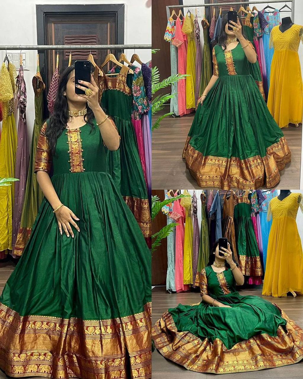 1224-LONG GREEN GOWN