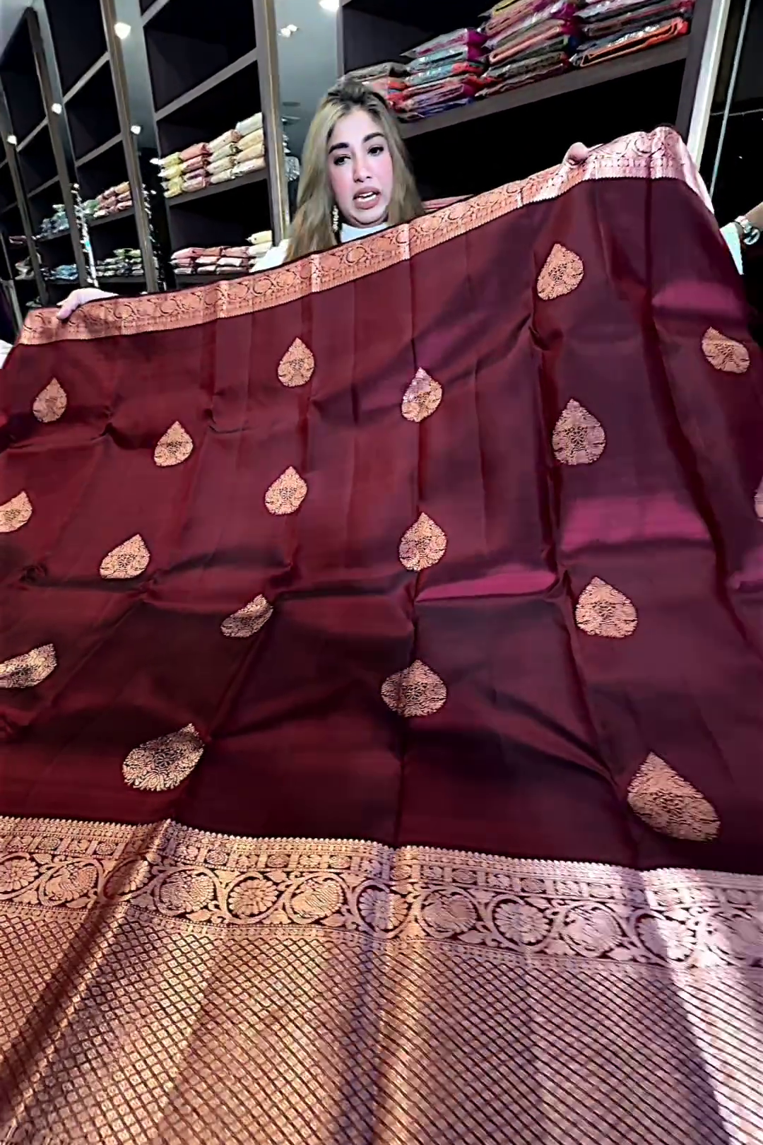 RED DATES SAREE