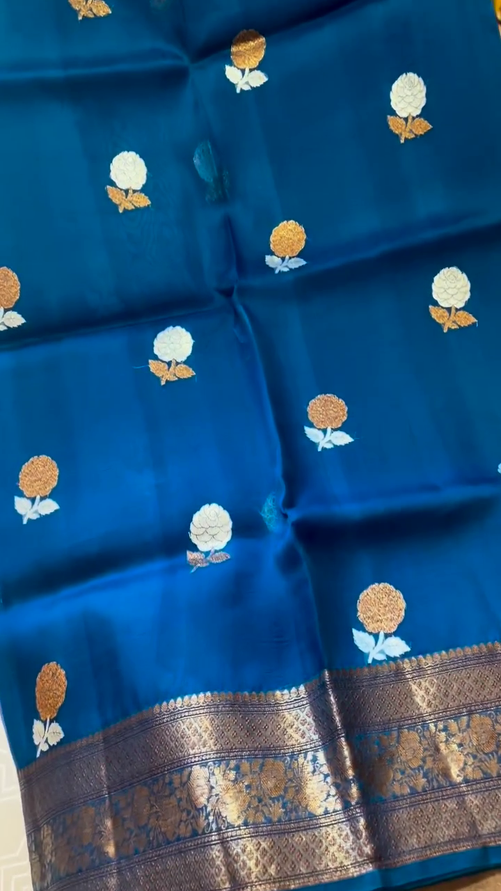 ROYAL BLUE BANARASI SILK SAREE