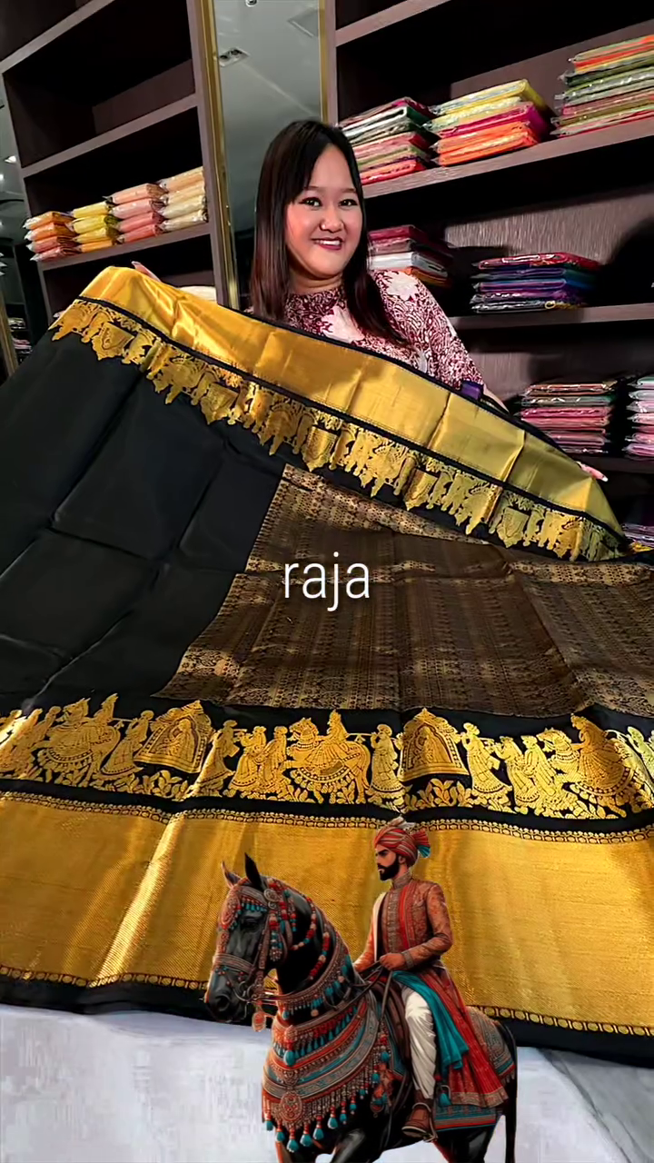 Raja Black Palakku Saree