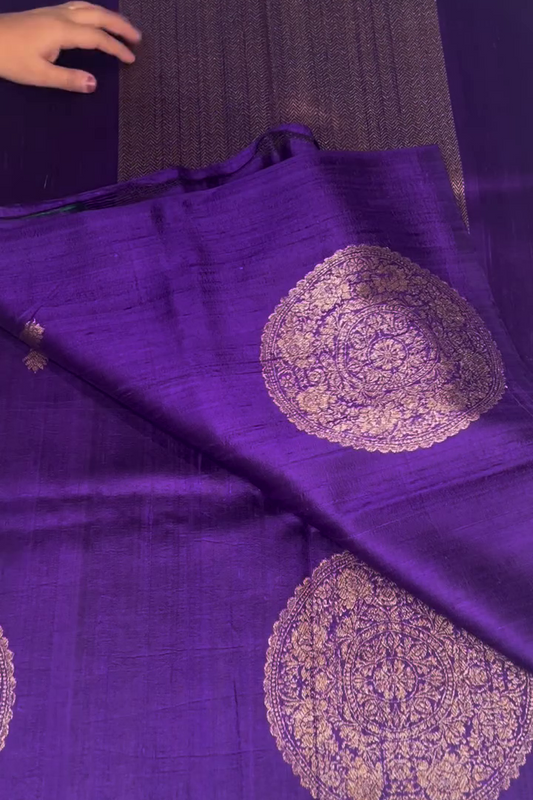 Royal Violet Silk Saree