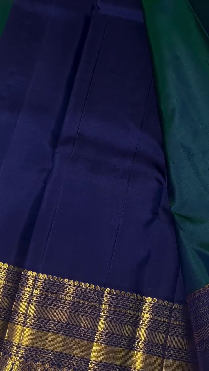 Peacock Feathers Silk Saree