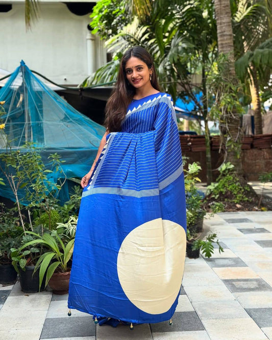 FM-Blue Silk Saree