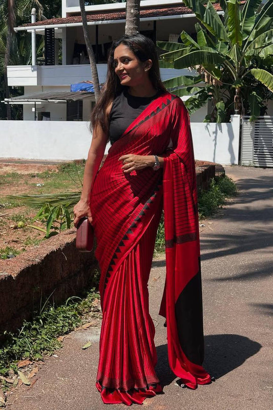 FM-Red Silk Saree