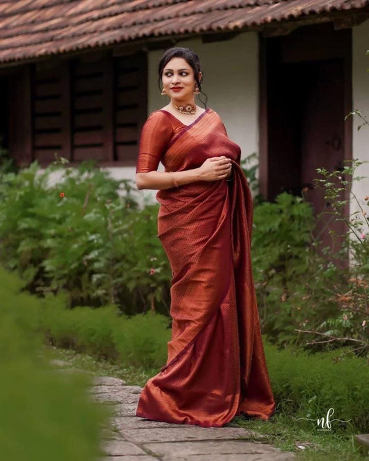 FM-Maroon Silk Saree