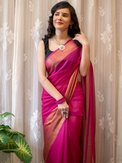 PINK PATTU SAREE