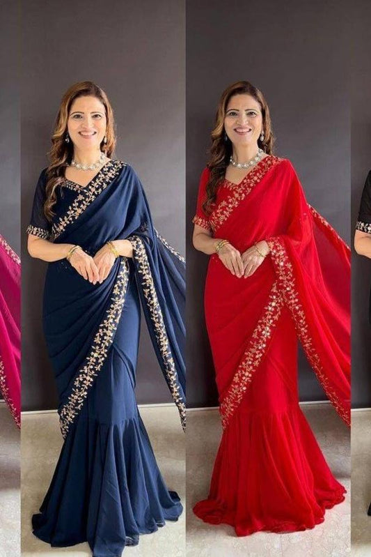 COLORFUL SAREE GOWN