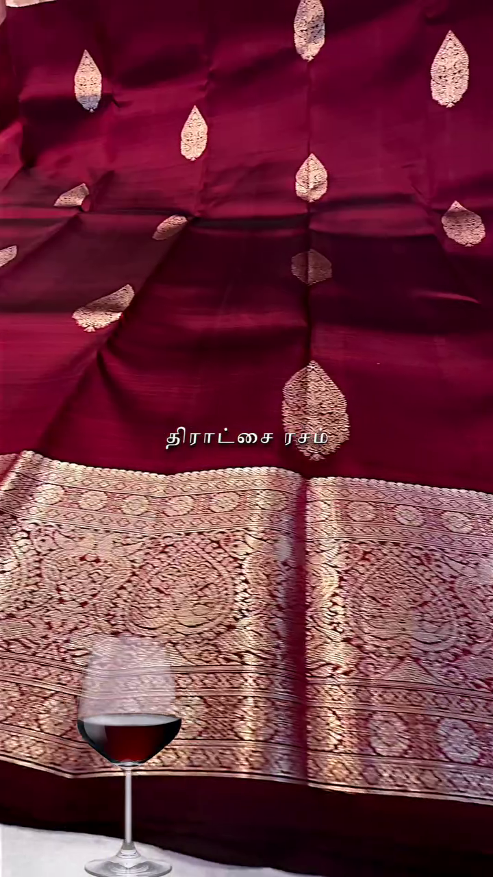 Wine saree with drape with small pocket attached with belt main image 0