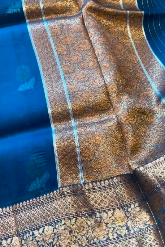 ROYAL BLUE BANARASI SILK SAREE