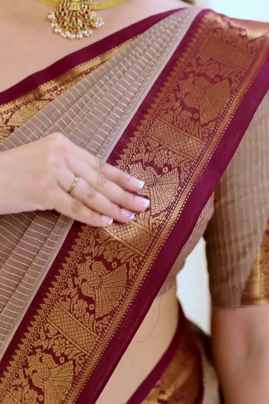 Brown Elegance Saree
